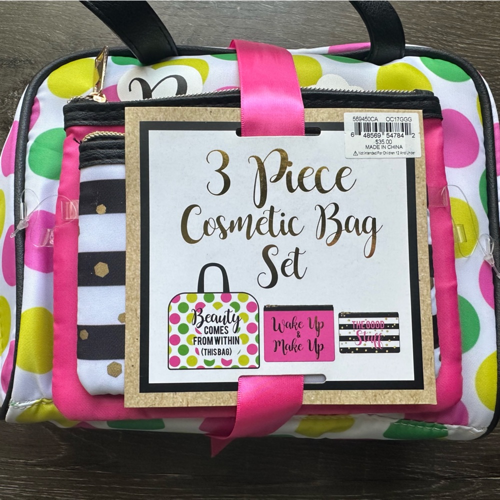 3Pc Makeup Bag Set